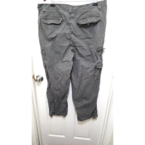 Old Navy Men's Gray Cargo Pants Size 40 x 30 Adjustable Drawstring Waist Multipl - Picture 3 of 8